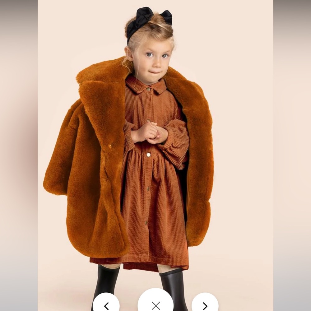 Omamimini Kids Faux Fur Coat